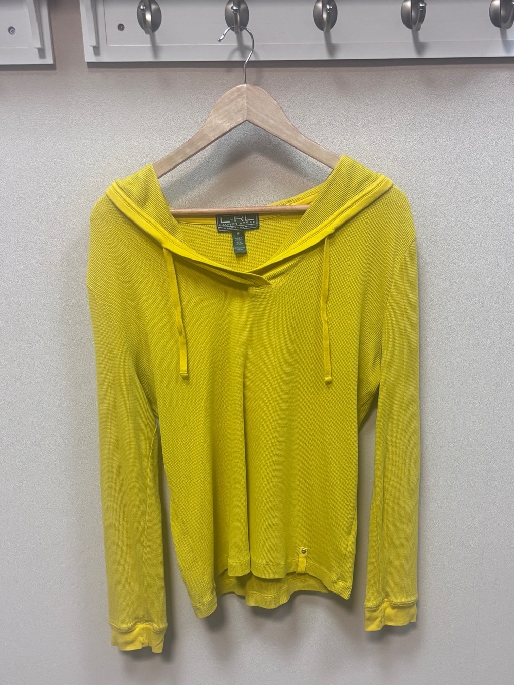 Ralph Lauren Bright Yellow Lightweight Hooded Top, EUC